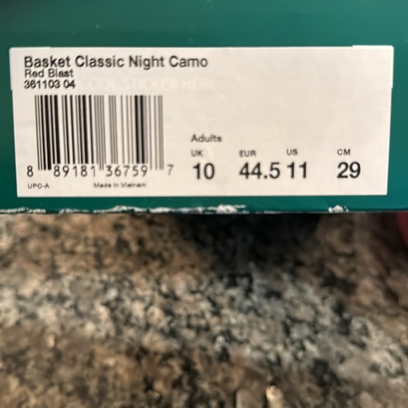 Puma Basket classic night camo NIB 11 - Picture 8 of 8